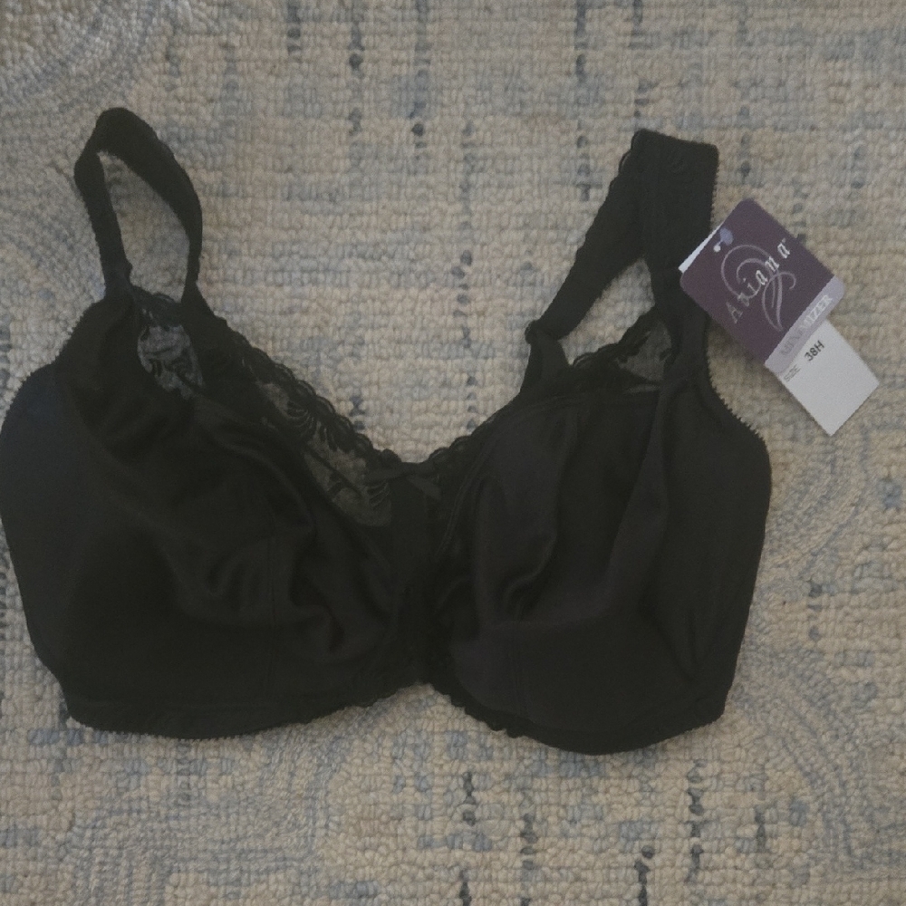 Aviana Black Lace Full-Coverage Bra